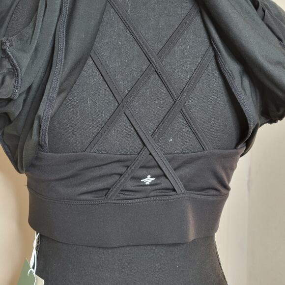 NWT Halara Double Strap Pleated Open Back Yoga Cami Top Built-in Sports Bra✨️M - Picture 8 of 16